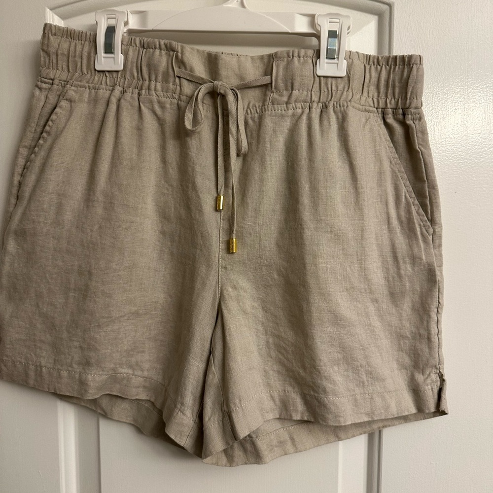 Company Ellen Tracy 100% Linen Beige Shorts Size S